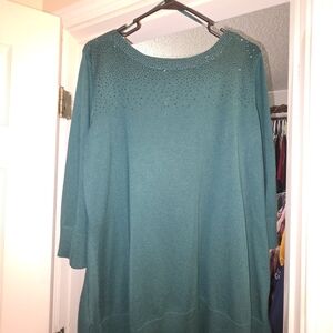 Cable & Gauge Green Blouse